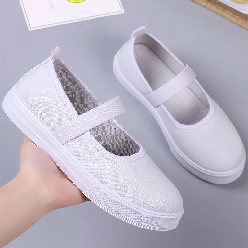 Fashion Summer White Shoes for Women Daily Routine On Offer High Quality Aesthetic Y2k Fashion Korean Offers Walking Woman Footwear Sale