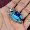 Copper Lapis Turquoise Handmade Gemstone Pendant, 925 Solid Sterling Silver Pendant Antique Jewelry, Love Forever Gift