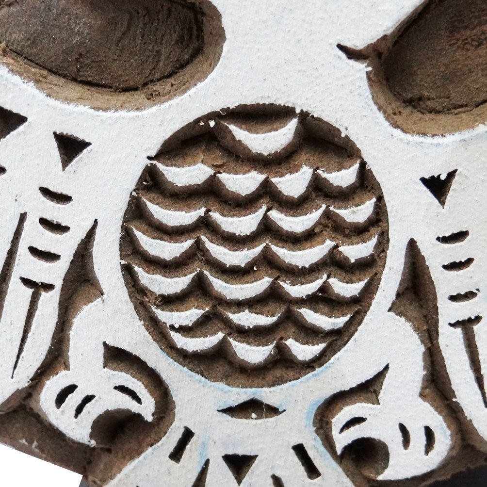 Eagle Bird Design Textile Print On Fabric Block   Stamp Hand Carved Wooden