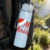1PC Merry Christmas Red Text Letter 750ml Color Plastic Sports Water Bottle Leakproof Flip Straw Lid Suitable for Sports Office Home Use