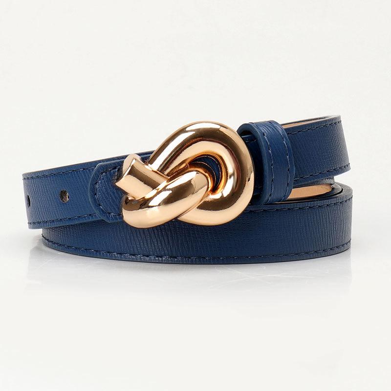 Casual Smooth Buckle Women'S Belt, Simple Style Decorative Casual Pants Belt Women