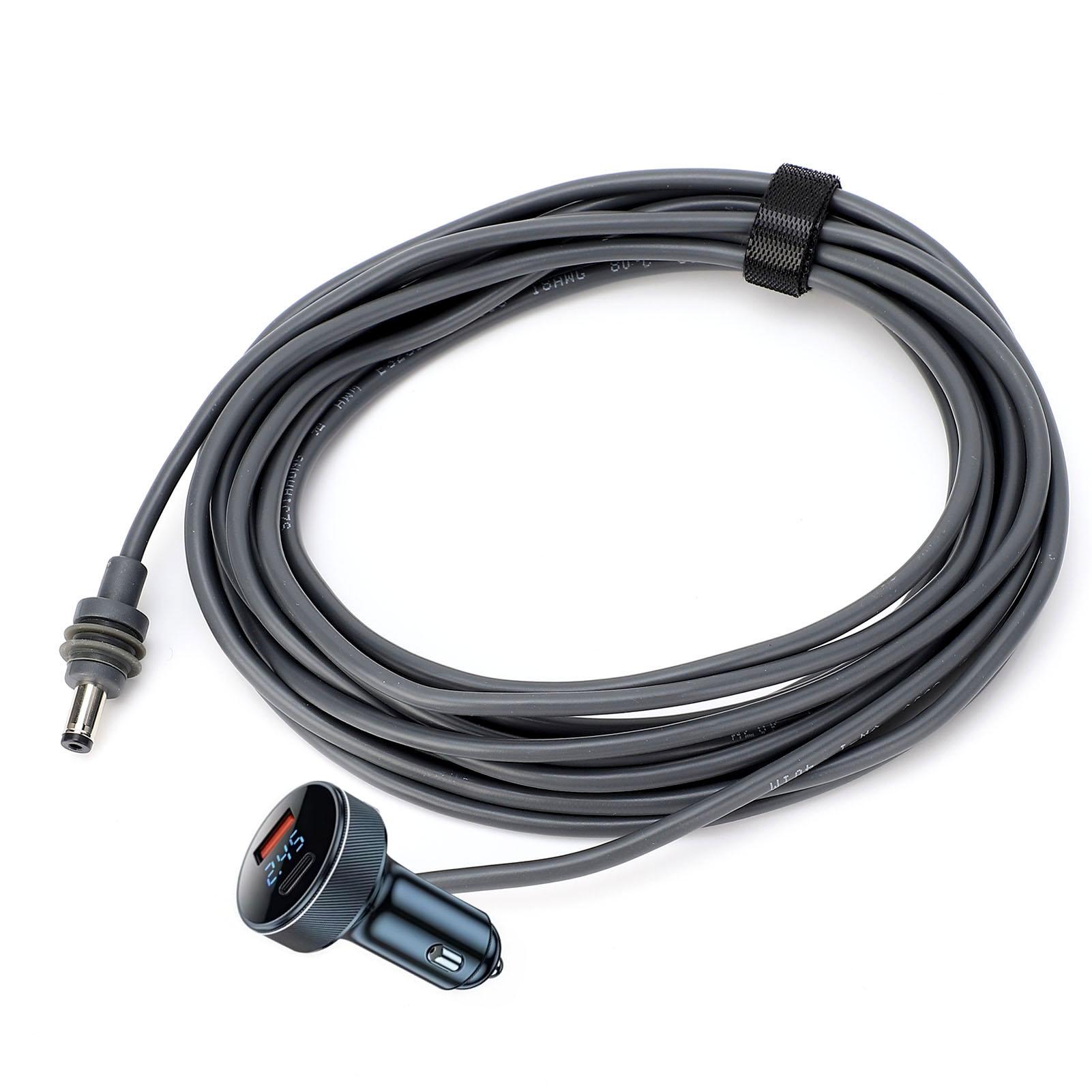 

Автомобильный кабель питания постоянного тока длиной 32,8 фута 18AWG IP68, водонепроницаемый, кабель питания для автомобильного зарядного устройства постоянного тока с