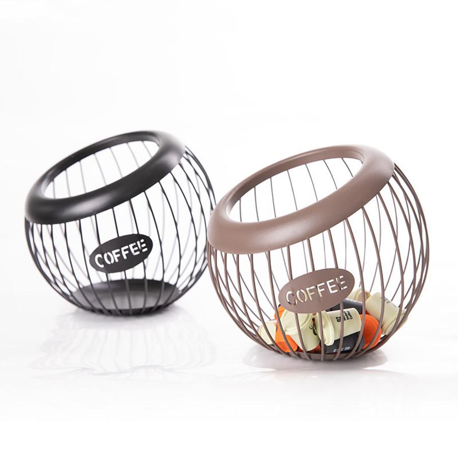 1 STÜCK Kreativer Europäischer Geformter Melonen- und Obstkorb Eisen Kaffeekapsel Aufbewahrungsständer Trockenfrüchte Obst Aufbewahrungsständer Schräge Öffnung