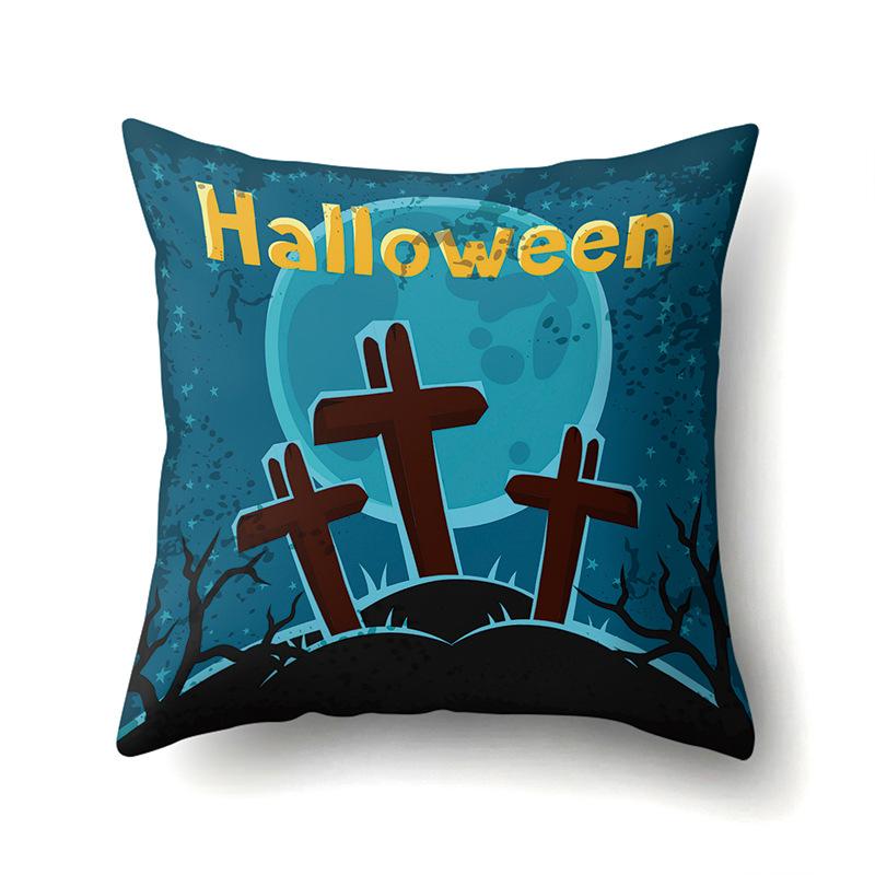 Halloween Polyester Pillowcase Car Pumpkin Sofa Cushion Cover Office Home Living Room Pillowcase