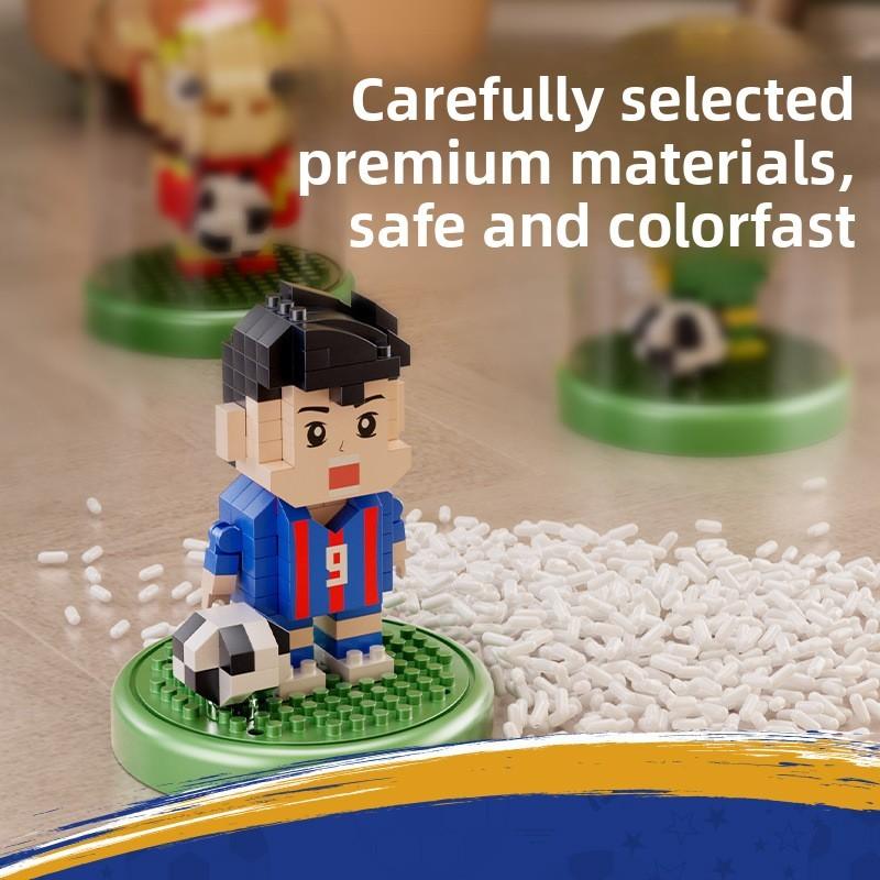 Global Football Cup Building Blocks Sports Action Figures For Kids Playroom Decor