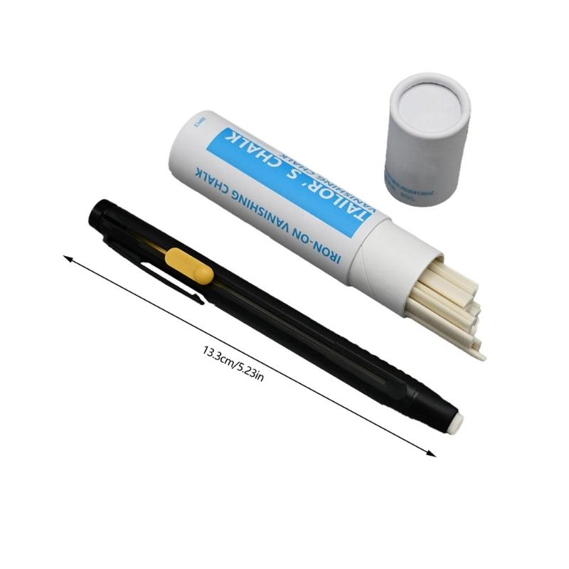 Plastic Fabric Marking Pen Tailor Chalk Pen Includes box of Refills for Fabric Cutting Sewing Dressmaking