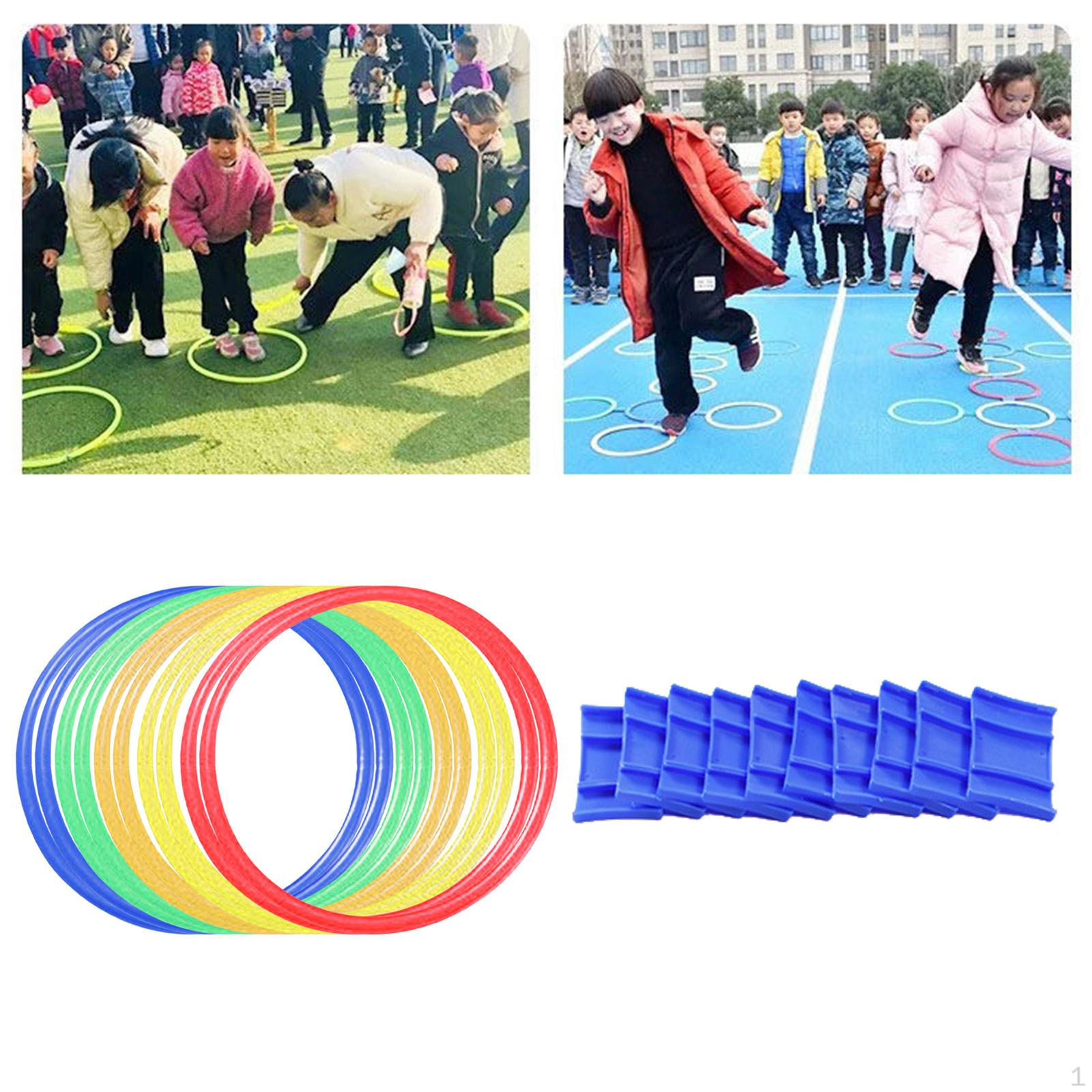 

, Bell Set, 10 Multi-Color Plastic Rings And Indoor Or Outdoor Connectors 28cm