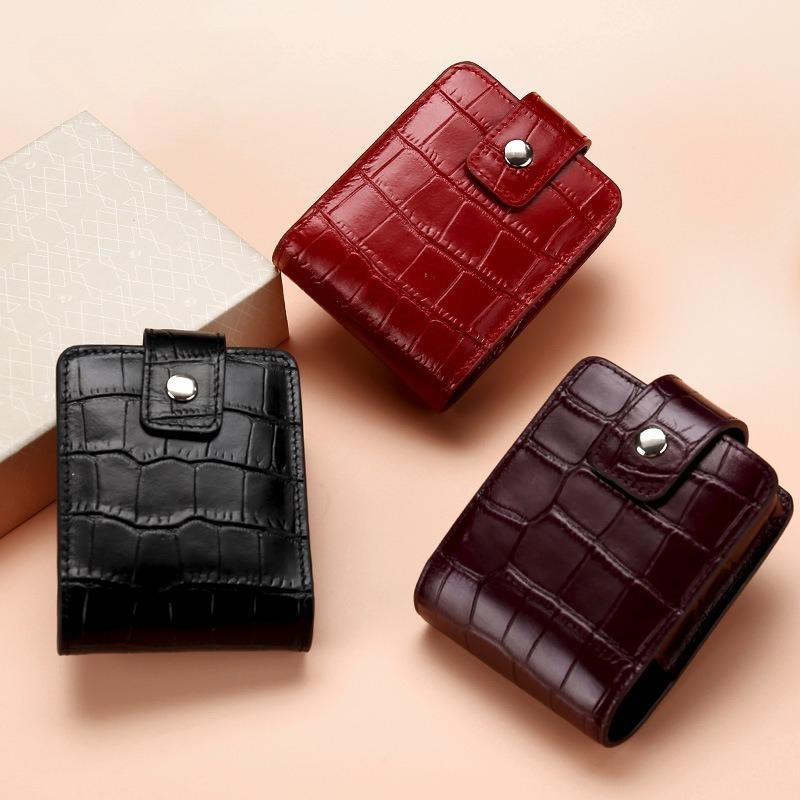 Custodia Portatile da Viaggio per Rossetto da Donna con Fantasia Coccodrillo Porta Balsamo Labbra Borsa per Trucco con Specchio Organizer per Cosmetici