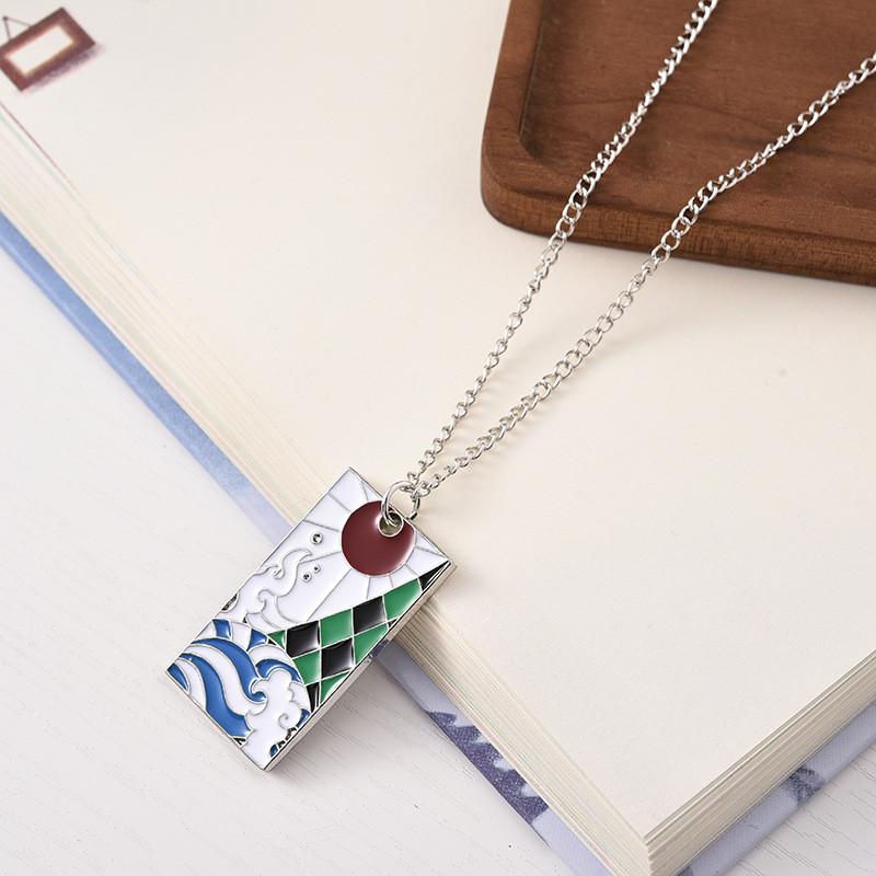 Slayer Kimetsu Demon No Yaiba Jewelry Accessory Electroplated Pendants Fans