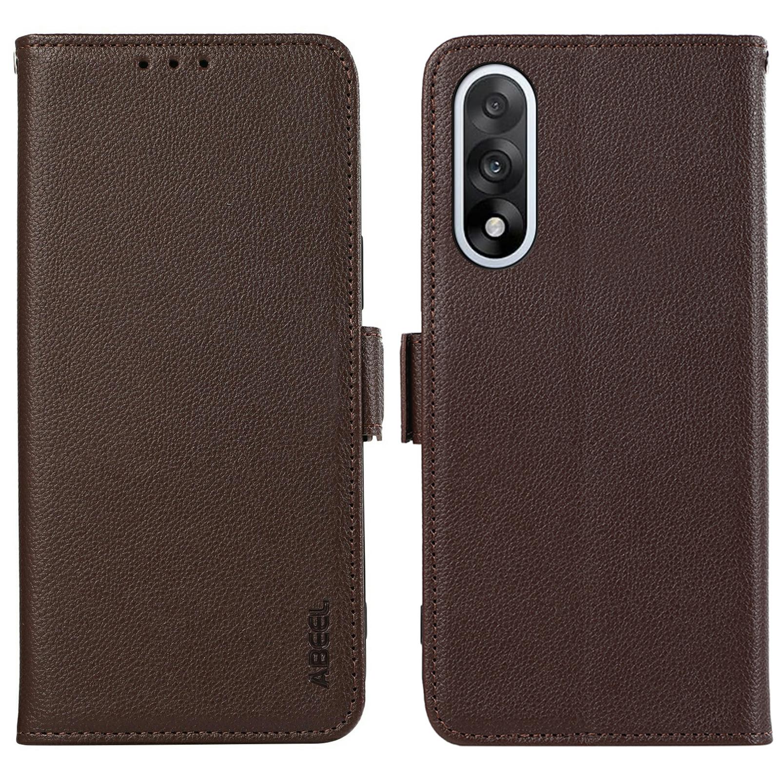 

For OnePlus Nord 5 5G Case Litchi Texture Leather RFID Blocking Phone Cover Brown