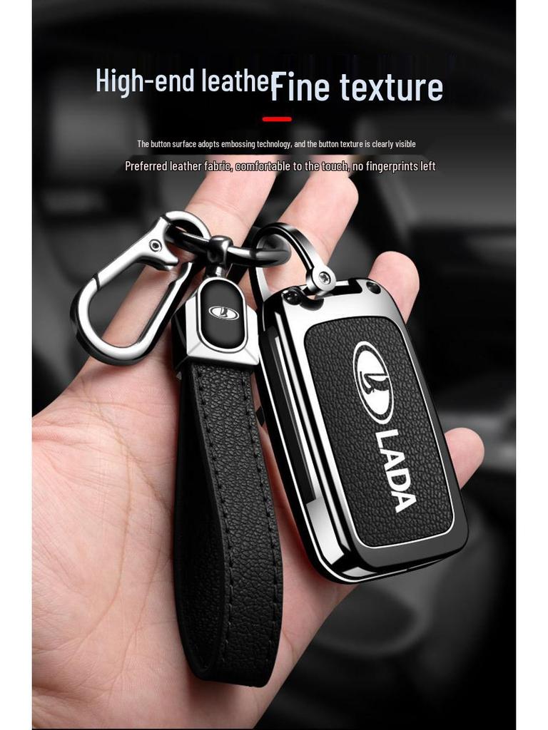 LADA Key Case: Premium Metal Shell for Renault Cars - Unisex Design
