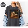 2026 Sommer Spaß Golden Retriever trinkt Bier T-Shirt, Hund Emoji Muster T-Shirt, Lustiges und Neues T-Shirt Gothic Baumwolle Übergroße T-Shirts