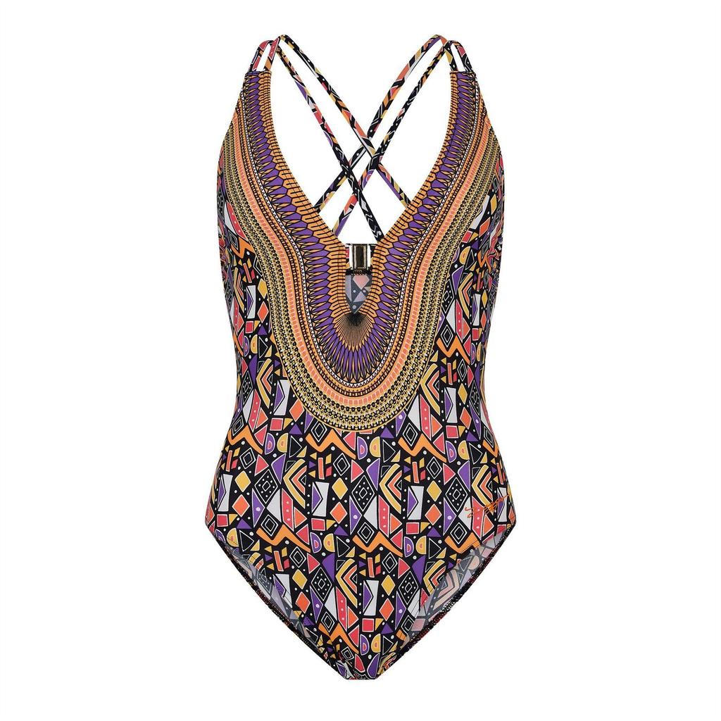 Zoggs Womens/Ladies Culture Jam Cross Back One Piece Swimsuit