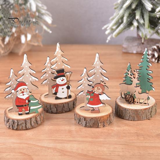 

Рождественский орнамент без заусенцев, изображение Санта-Лося, гладкие края, выцветание, меньше снеговика, украшение для стола