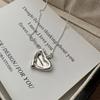 S925 Sterling Silver Niche Design Sense Irregular Love Sweater Chain Korean Style Fashion Personalized Necklace