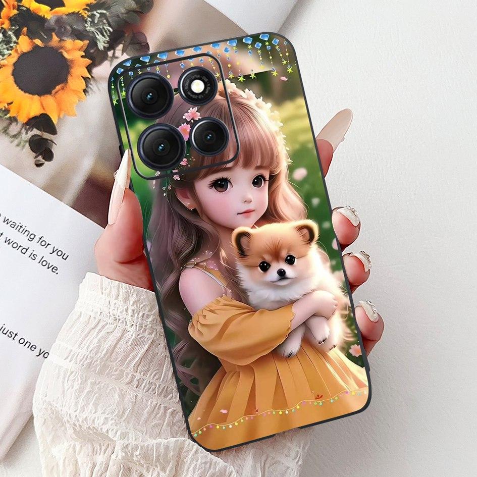 For Motorola Moto G86 Power 5G Case New Fashion Flower Bamboo Cat Cartoon Soft Silicone Back Cover For Moto G86 Power 2025 Coque