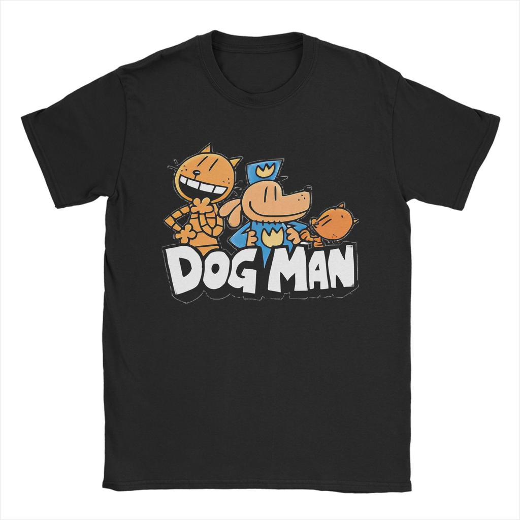 Funny Animation Funny Adventure Kid Movie TShirt for Men Round Collar Cotton T Shirts Dog Man Short Sleeve Tees Printed Tops