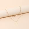 ins popular jewelry, multi-layer personalized sequins stacked necklace, fashionable and simple layered collarbone chain