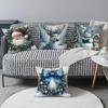 Ins Style Christmas Decoration Festive Atmosphere Gift Santa Claus Print Pillow Cover Car Home Pillow Cover