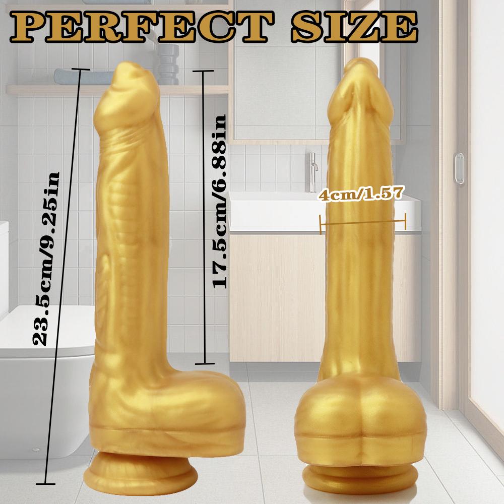 Silica Gel Dildo Realistic Skin Silicone Penis Soft Huge Dick Strapon Suction Cup Anal Sex Toys for Women Vagina Masturbation