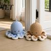 Child Proof Door Stop Plush Octopus Decorative Doorstop, Weighted Fabric Stopper for Home Marine Themed Wedge Office, Ocean Animal Floor Holder