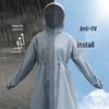 Japanese Women's Waterproof Windbreaker Poncho for Hiking