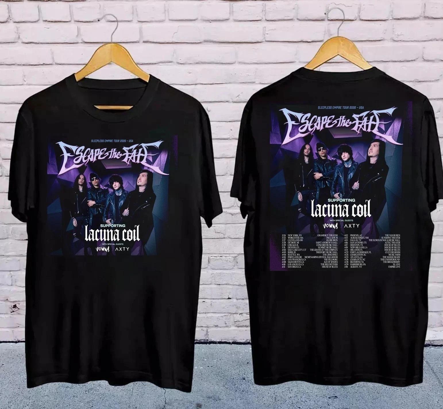 Escape The Fate Sleepless Empire Tour 2026 Унисекс Футболка 2XL