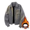 Men's Plus Size Cotton Lapel Jacket: Winter-Ready, Thick, Warm, Versatile Hong Kong Style Casual Wear.