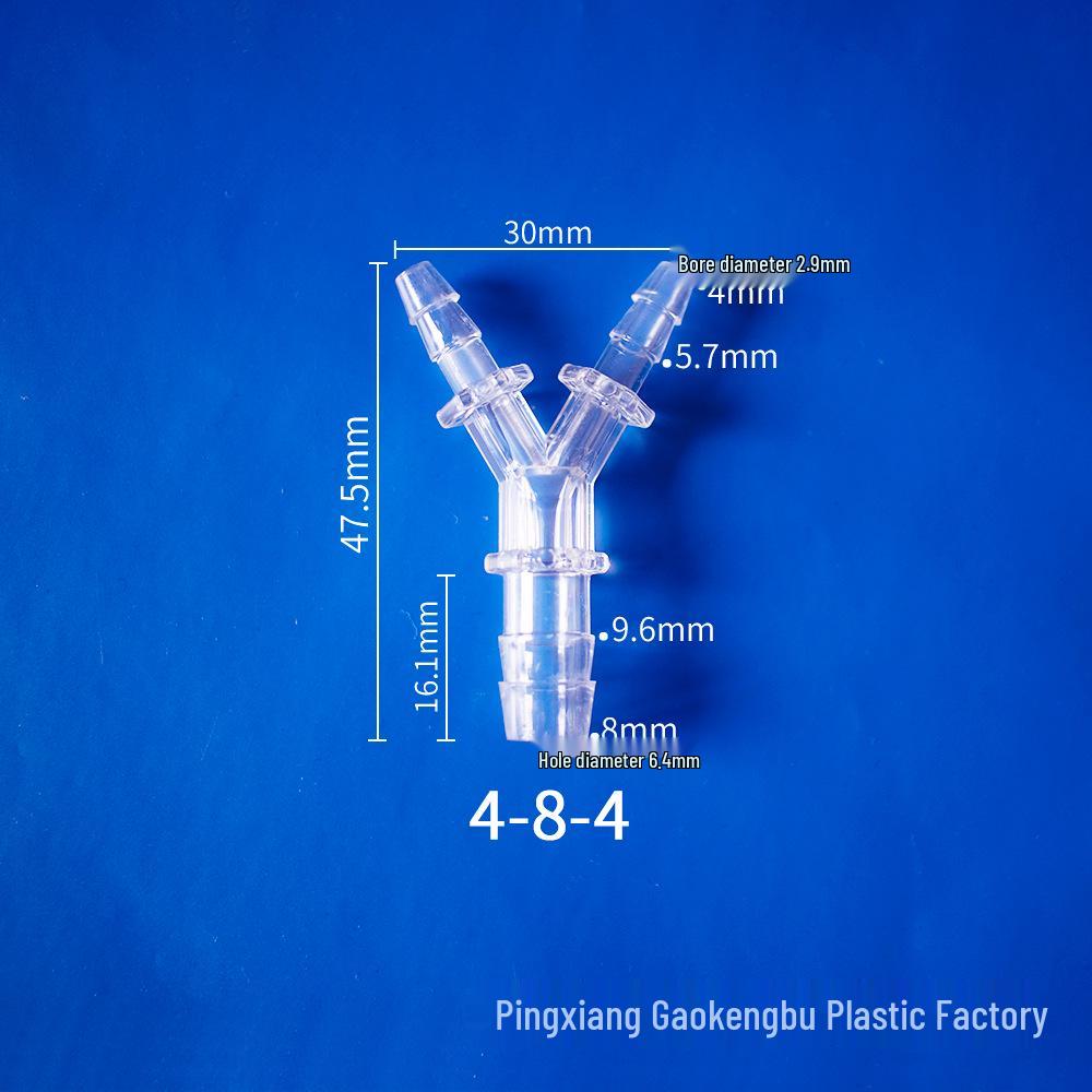 Transparenter Y-förmiger Kunststoff-T-Adapter für universelle Wasserleitungen