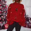 Women's Fashion Fall And Winter Christmas Loose Round Neck Pullover Knitted Sweater