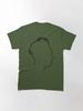 Depeche Mode Martin Gore Profile Black Outline Blue Background Classic T-Shirt