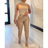 2026 Spring/Summer New Solid Color Drawstring Pocket PU Leather Casual Fashion Jogger Pants for Women