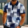 Men's Summer Polo Shirt Striped Short-Sleeve Breathable Men's Top Business-Style Collar High-Quality Short-Sleeve Top