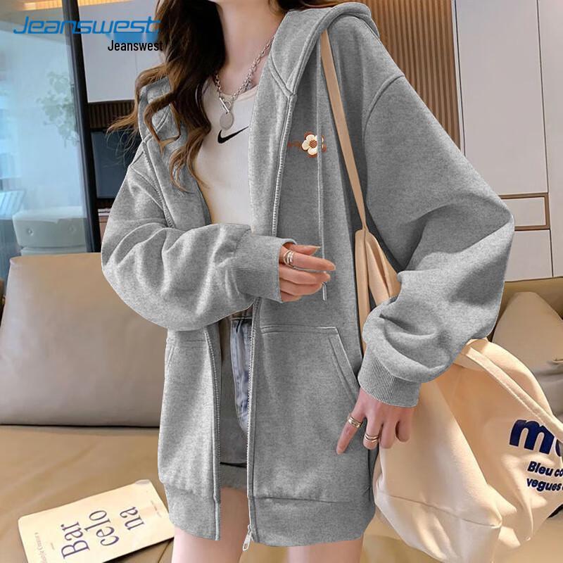 

JEANSWEST Women s Loose Hooded Cardigan S