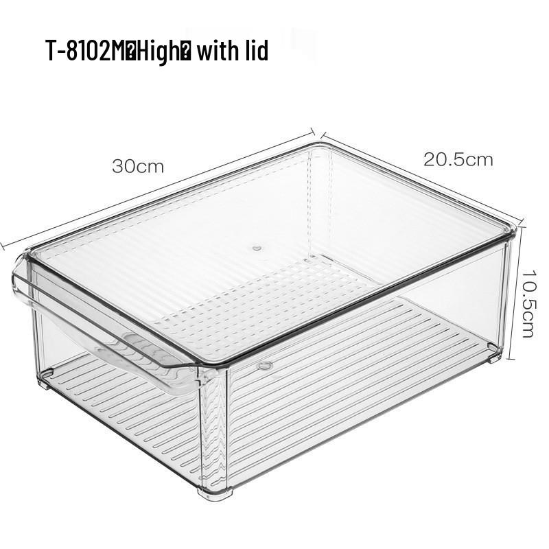 

Квадратный пластиковый штабелируемый контейнер для хранения в холодильнике - Кухонный органайзер в японском стиле для сохранения свежести