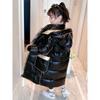 Winter Girls Down Jacket Long Style Keep Warm Fashion Princess Coat Hooded Zipper Girls Outerwear Kids Clothes