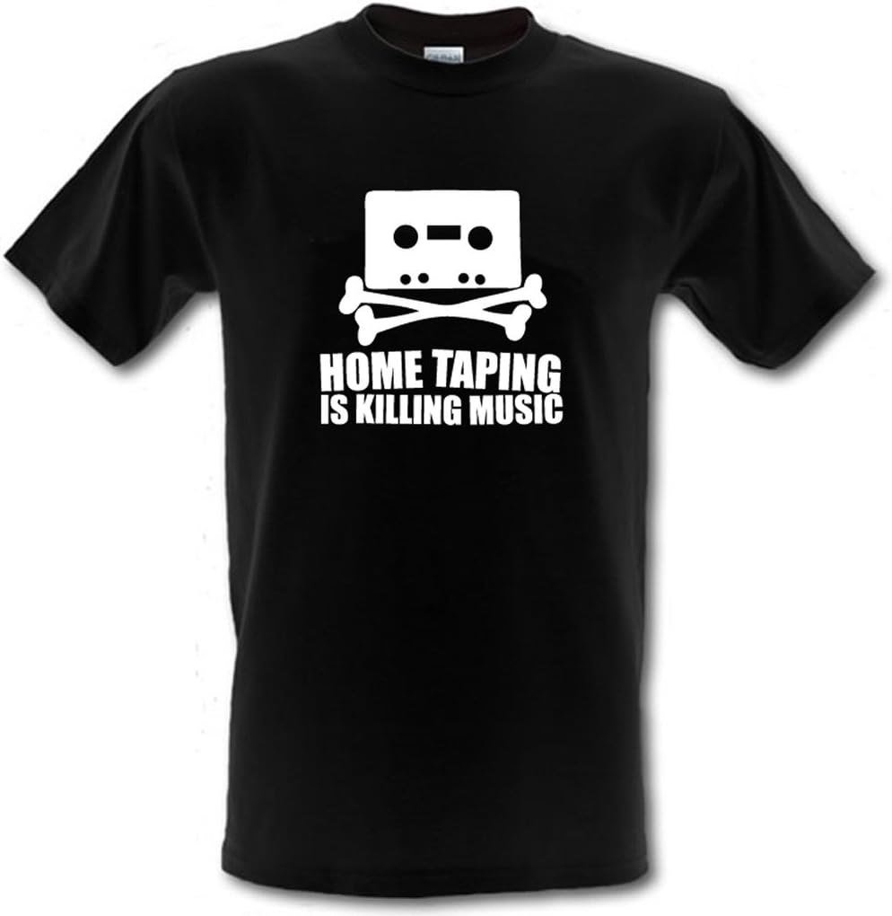 HOME TAPING is Killing Music Retro Slogan Heavy Cotton t-shirt 4XL чёрный
