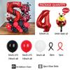 62pcs LadyBug Foil Balloons Garland Arch Kit Red Number Foil Ballon 1-9 Black Dot Happy Birthday Banner Party Decors Air Globos