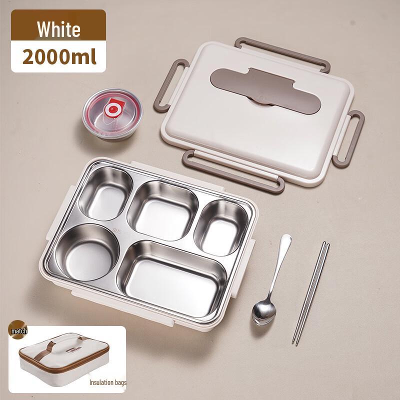 

Zhi Shi 304 Stainless Steel 5-Compartment Bento Lunch Box Set