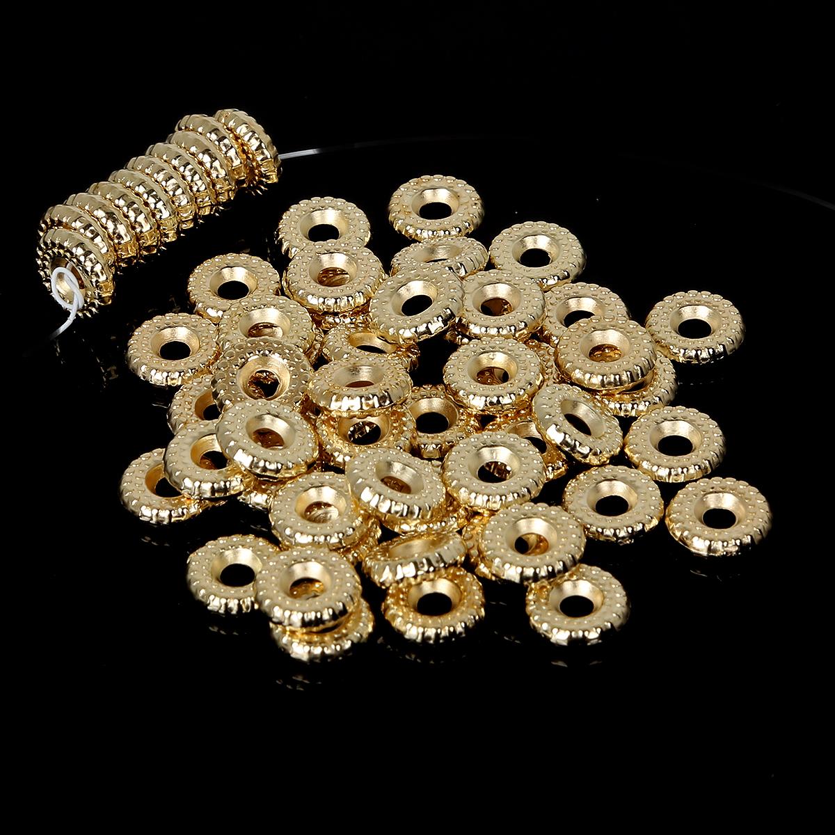 

100-500 шт акриловые круглые бусины-разделители CCB для изготовления ювелирных изделий DIY браслеты ожерелья 8x1.9mm 200pcs золотой