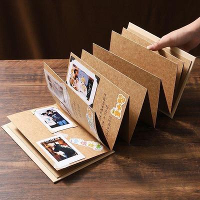 Trekkspillfoldet DIY Fotoalbum: Håndlaget pop-up-bok for par, venner og bestevenner - En kreativ minnegave