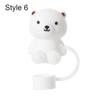 Creative Dust-proof Reusable Splash Proof Drinking Dust Cap Silicone Straw Plug Straw Tips Cover Cup Accessories