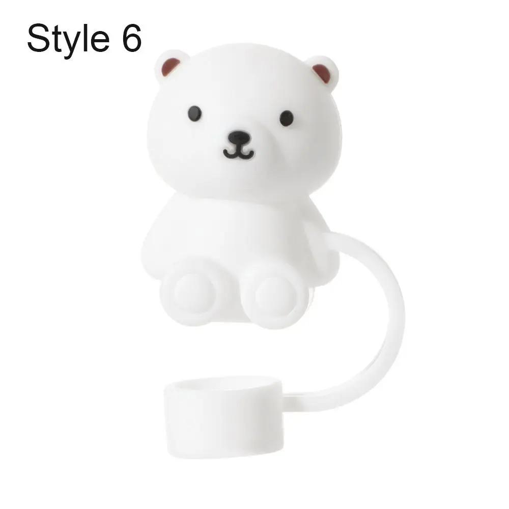 Creative Dust-proof Reusable Splash Proof Drinking Dust Cap Silicone Straw Plug Straw Tips Cover Cup Accessories