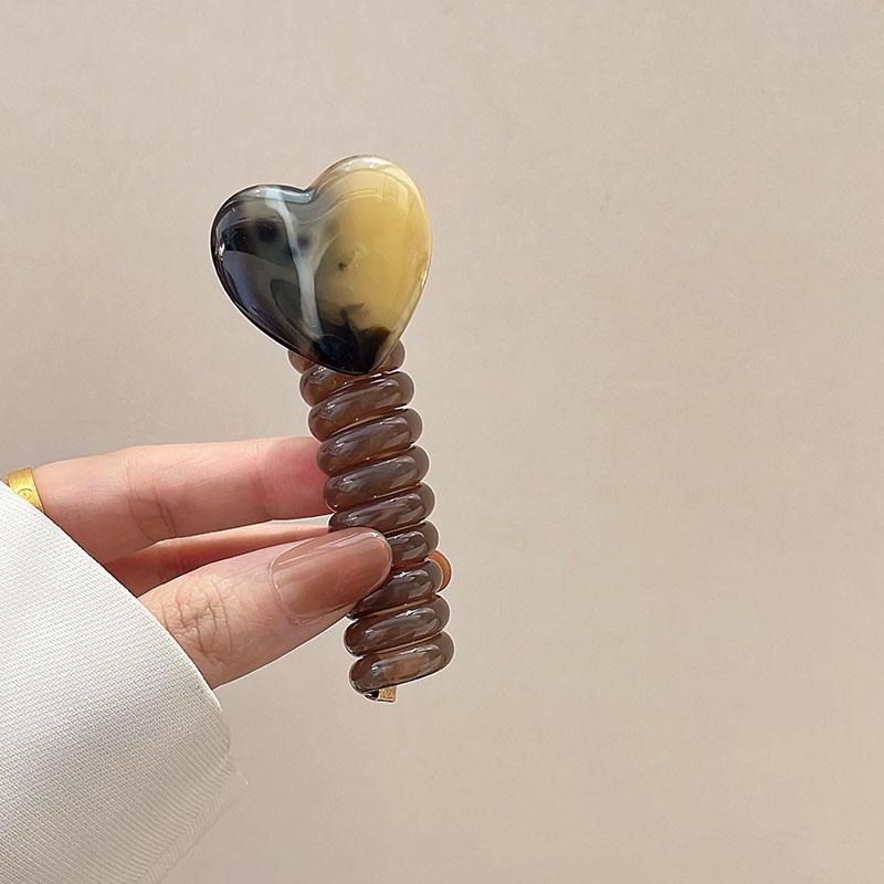 2024 New Summer Sweet Elastic Hair Bands Women Spiral Coil Telephone Wire Scrunchies Hair Ties Rope Ponytail Hair Accessories