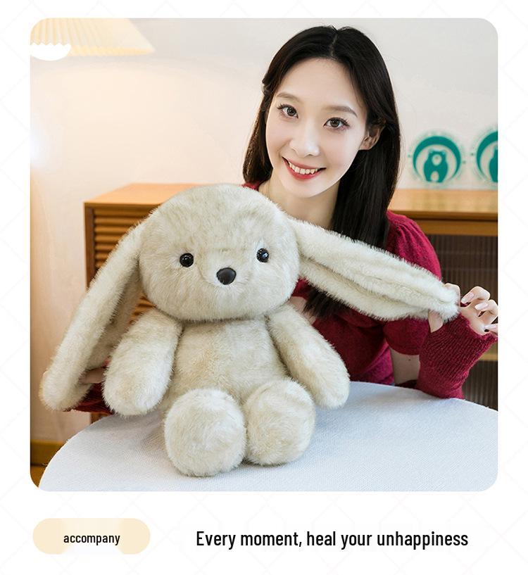 Diudiu Long-Eared Rabbit Plush Toy - Cute Sleeping Pillow & Comforting Companion for Children