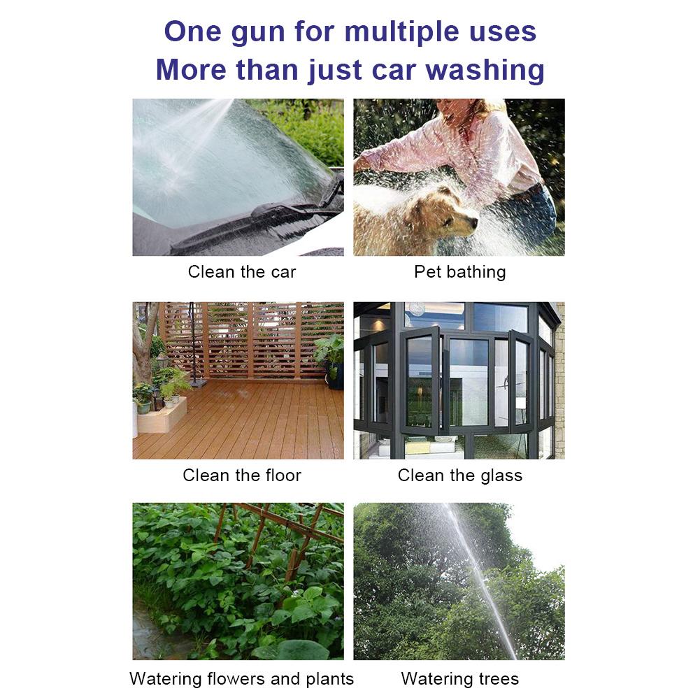 Hochdruck Auto Wasserpistole Verschleißfest Verlängerung Reinigungsmaschine Mehrzweck Gartenbewässerungswerkzeug zum Waschen von Autos Blumen