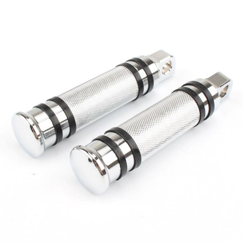 CNC Aluminum Footpegs Harley XL883 XL1200 48 72 Dyna Softail Fat Boy Road King Aftermarket Front Rear Pegs