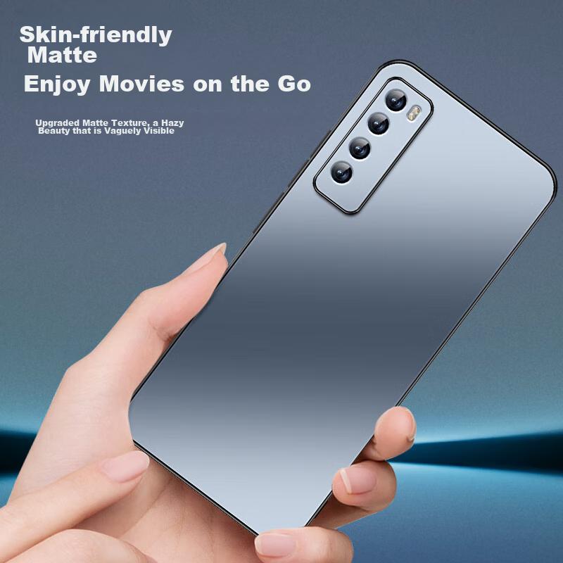 Huawei Nova 7 Phone Case, Huawei Nova 7 Protective Cover, AG Frosted Lens Full Protection, Real Machine Feel, Shockproof,n, Sapphire Blue