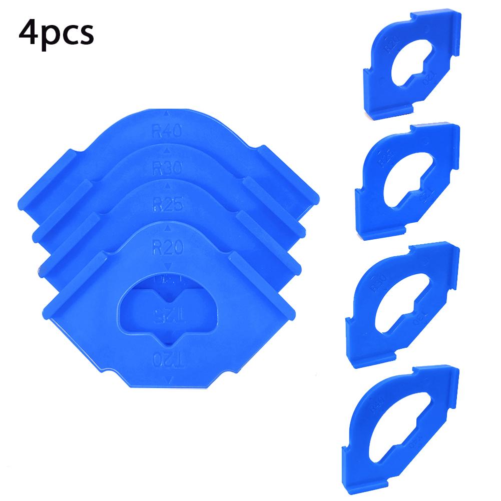 4PCS Half Fillet Positioner Rounded Corners Radius Jig Router Bit Template Tool For Woodworking Locator Corner Template