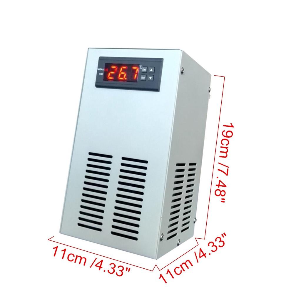 AC110-240V Aquarium Fish Tank Constant Cooling Equipment Temperature Control Tools LCD Display Water Chiller Cooling Device Silver 120W